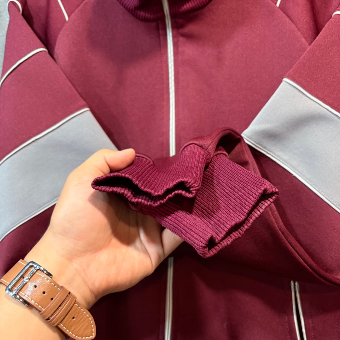 [S] ADIDAS 아디다스 올드스쿨 버건디 트랙탑 져지 상품이미지4