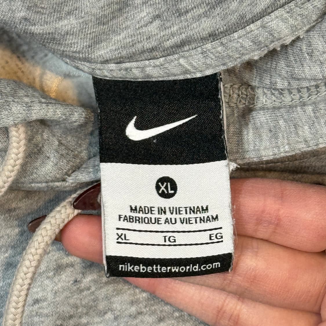 XL) 나이키 센터로고 스우시 후드티 그레이 상품이미지6