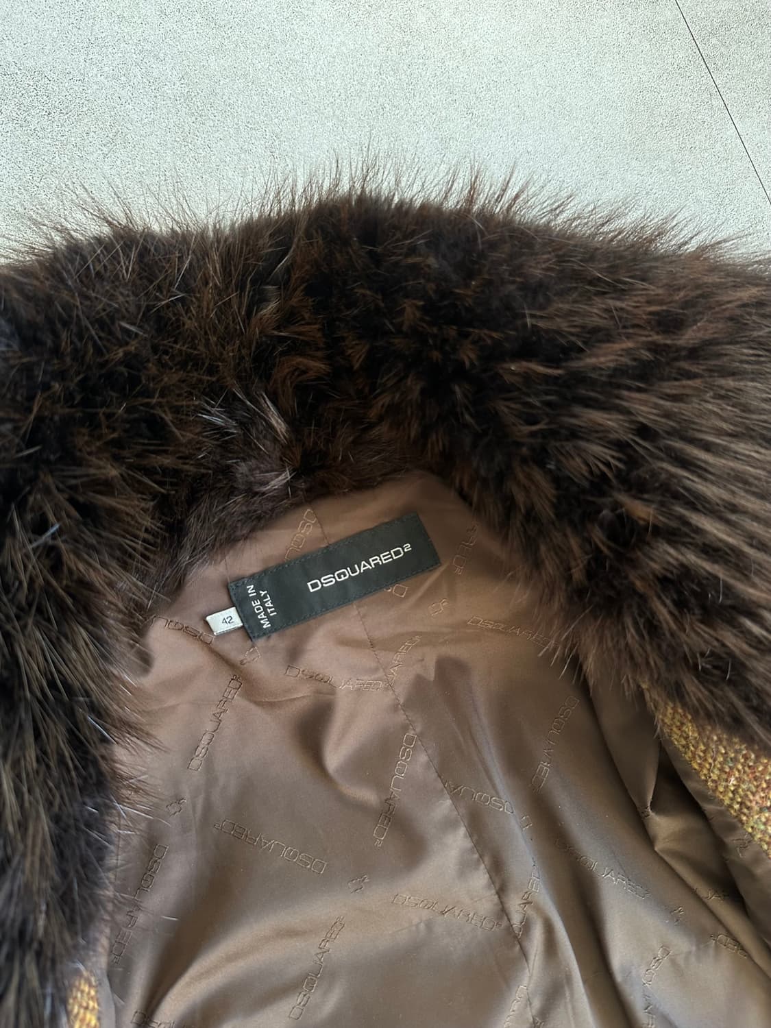 디스퀘어드 2013FW 런웨이 비버 퍼 울 코트 상품이미지6