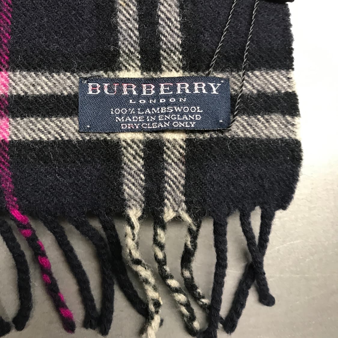 버버리 정품 램스울 머플러 네이비 상품이미지5