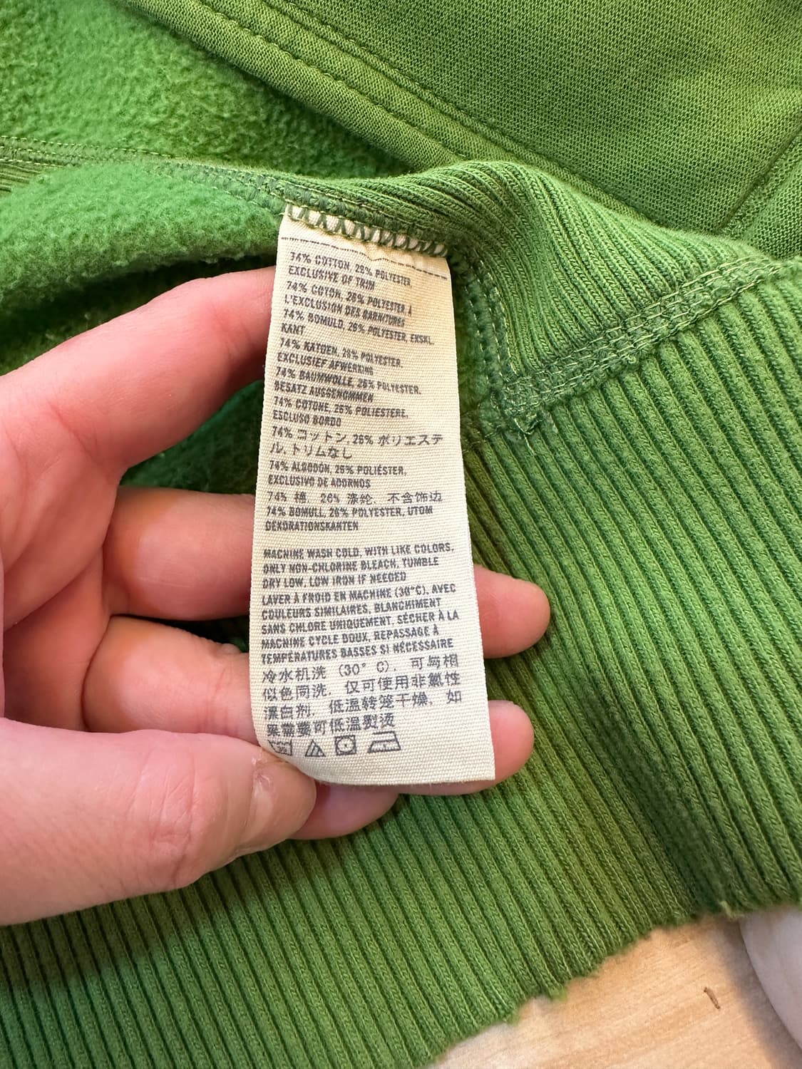 M) 아베크롬비 희귀 빈티지 그린 기모 집업 져지 머슬핏 상품이미지5