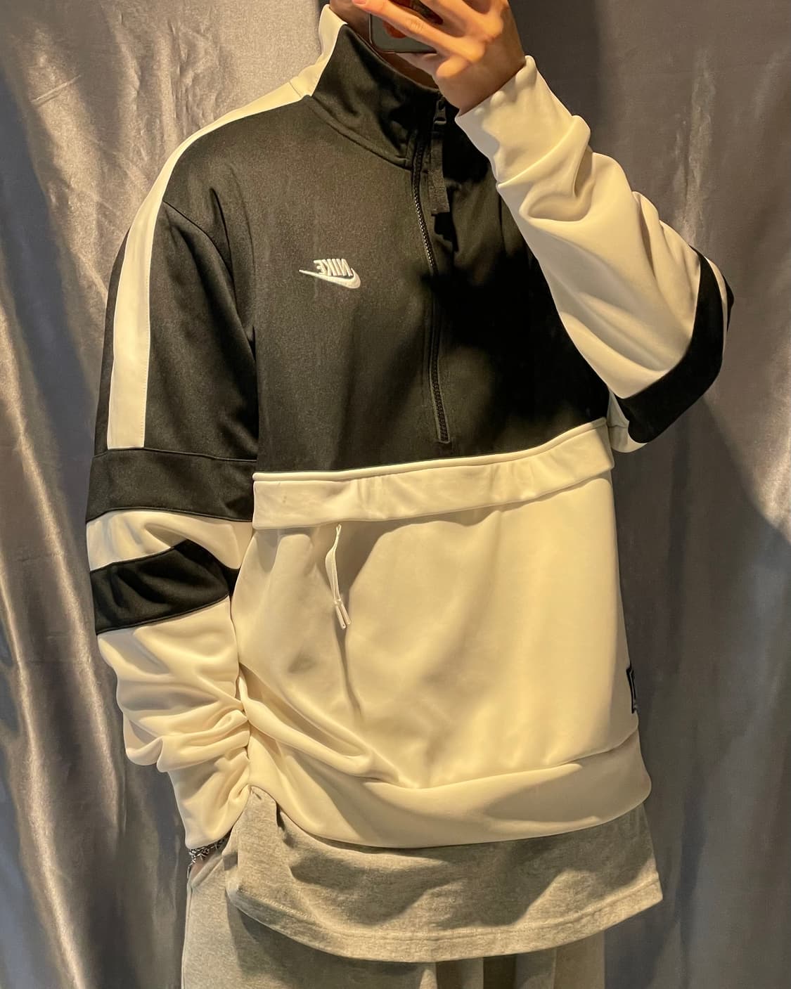 XL 나이키 오레오 배색 포켓 포인트 아노락 져지 상품이미지1