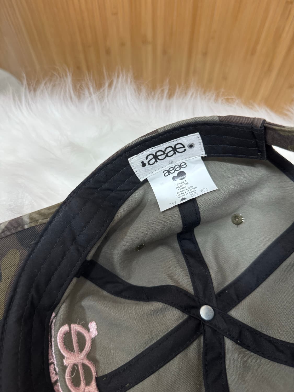 aeae 카모 핑크로고 볼캡 상품이미지6