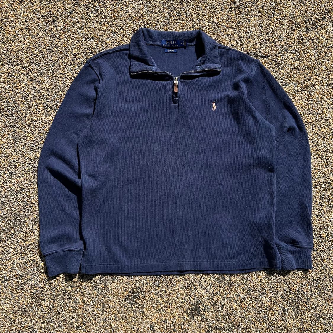 폴로 (POLO RalphLauren)네이비 반집업 코튼 니트 상품이미지1