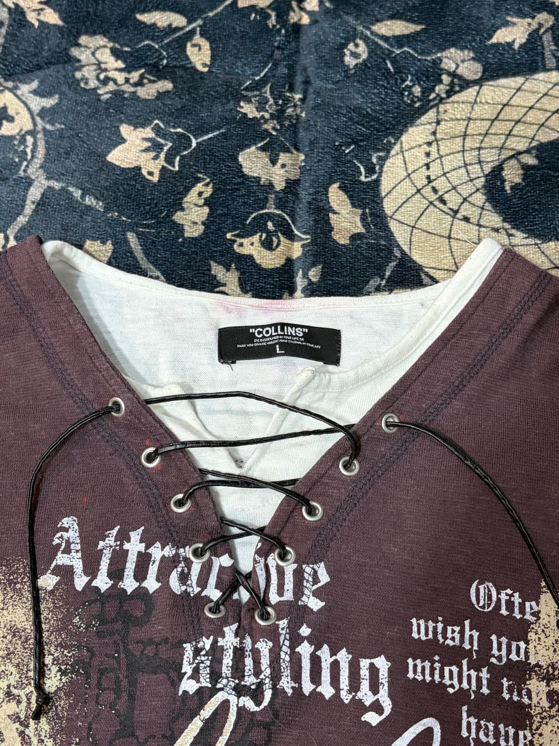 Y2K punk eyelet Layered sleeve(unisex) 상품이미지9