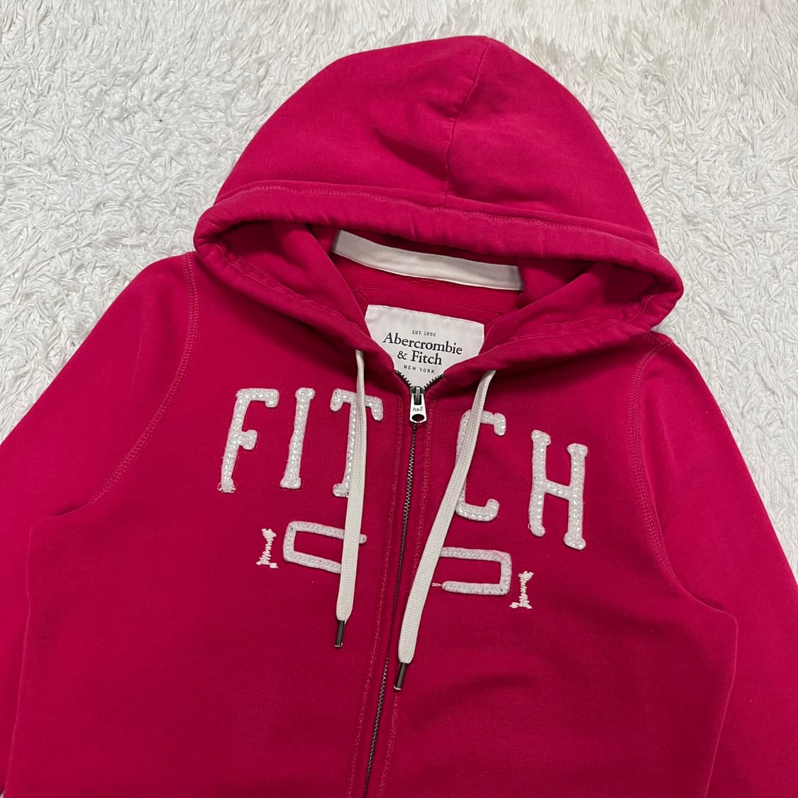 Abercrombie pink zip-up hoodie 상품이미지5