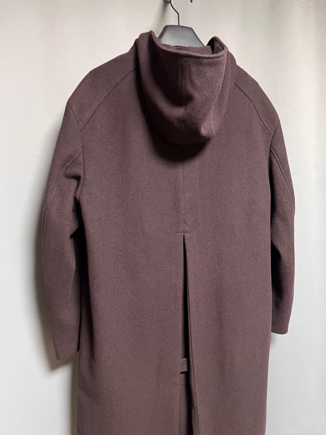 커버낫 24FW 캐시미어 블렌드 후드코트 - 초콜릿 M 상품이미지5