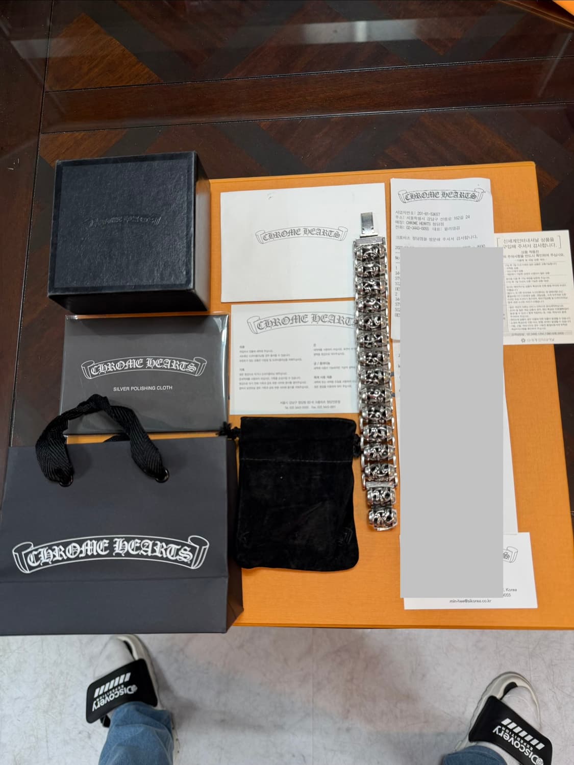 크롬하츠 정품 셀틱룰러팔찌 국내 백화점 인보이스 풀구성품 팝니다.!! 상품이미지1