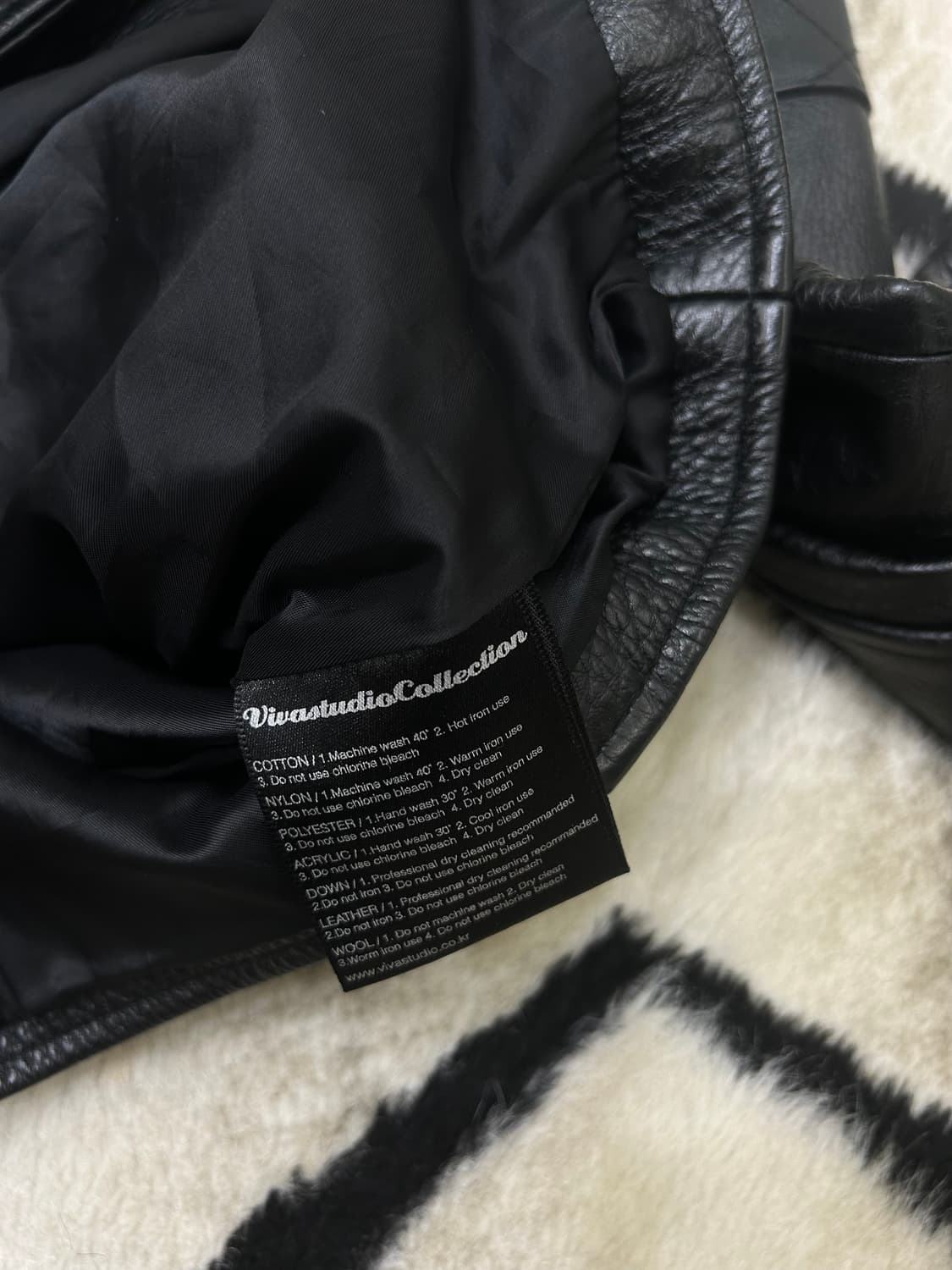 [L]비바스튜디오 레더 라이더 자켓/블랙 상품이미지6