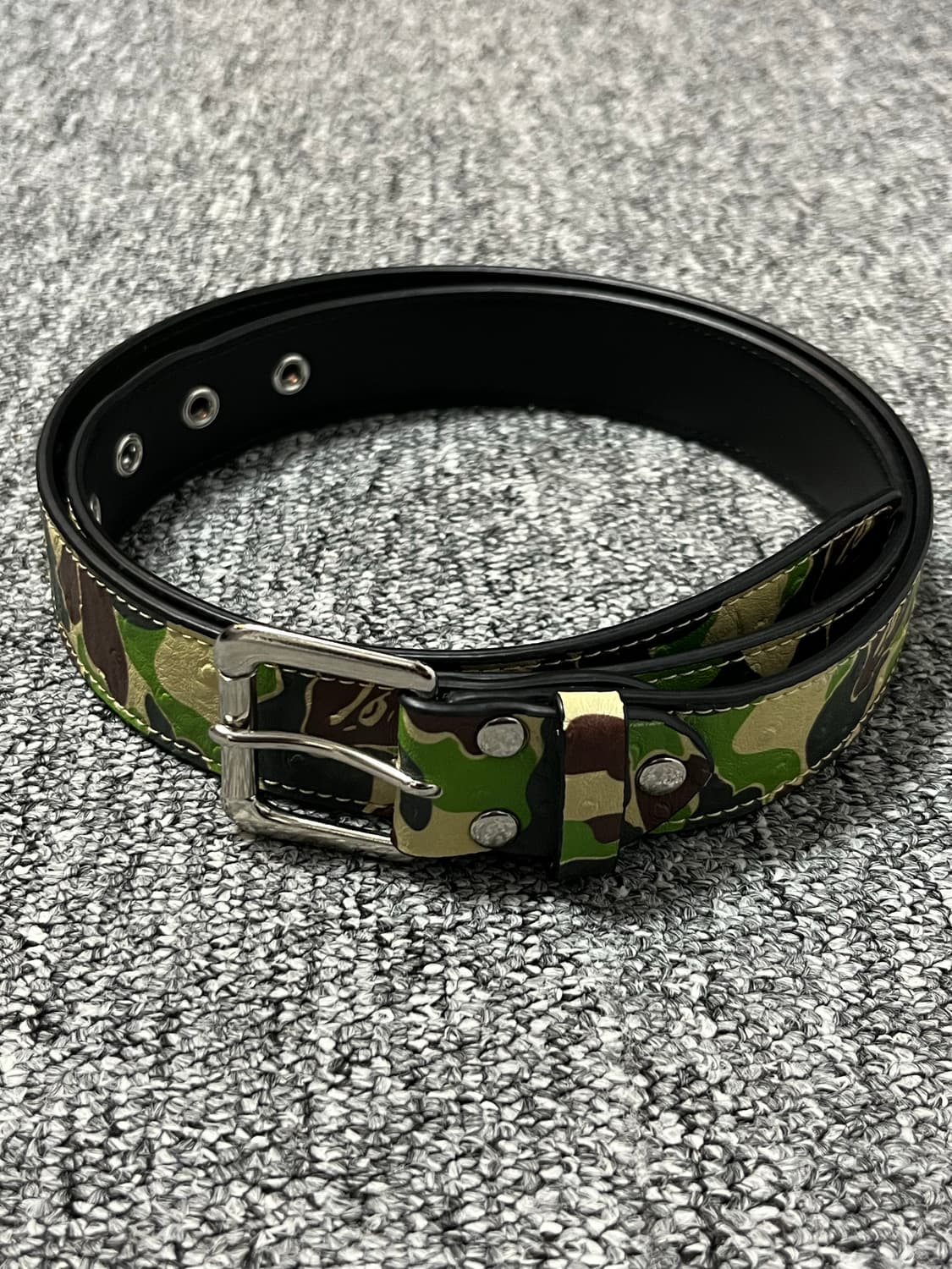 베이프 ABC 카모 레더 벨트 상품이미지3