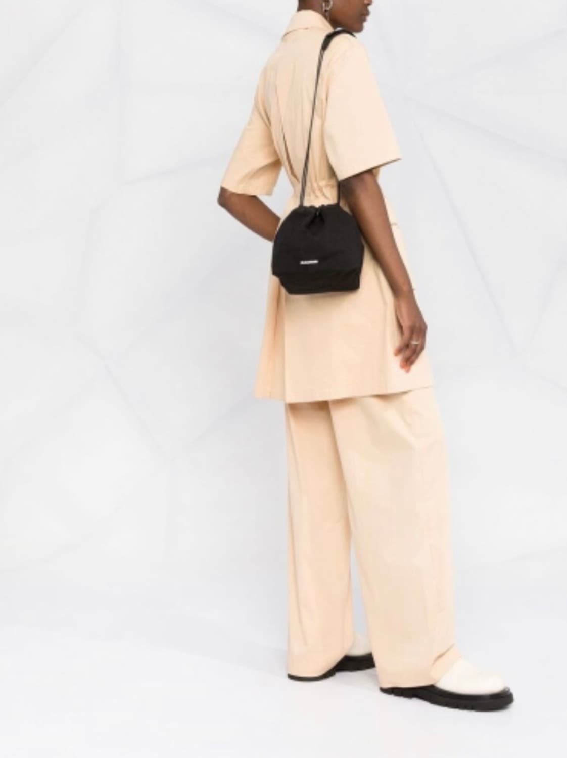 JIL SANDER 질 샌더 여성 블랙 덤플링 숄더백 상품이미지1