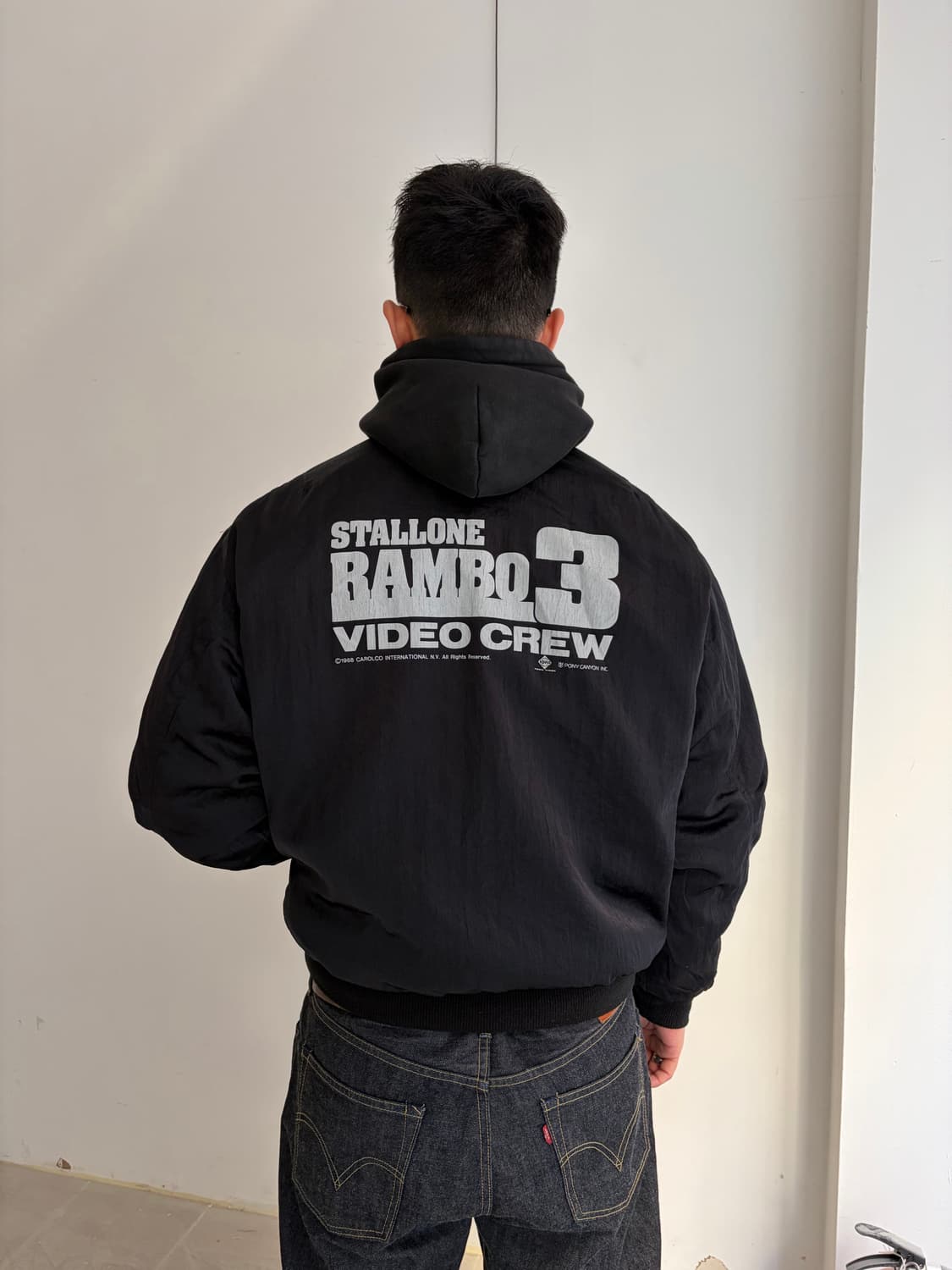80‘s Rambo 3 Stallone video crew Bomber 상품이미지1
