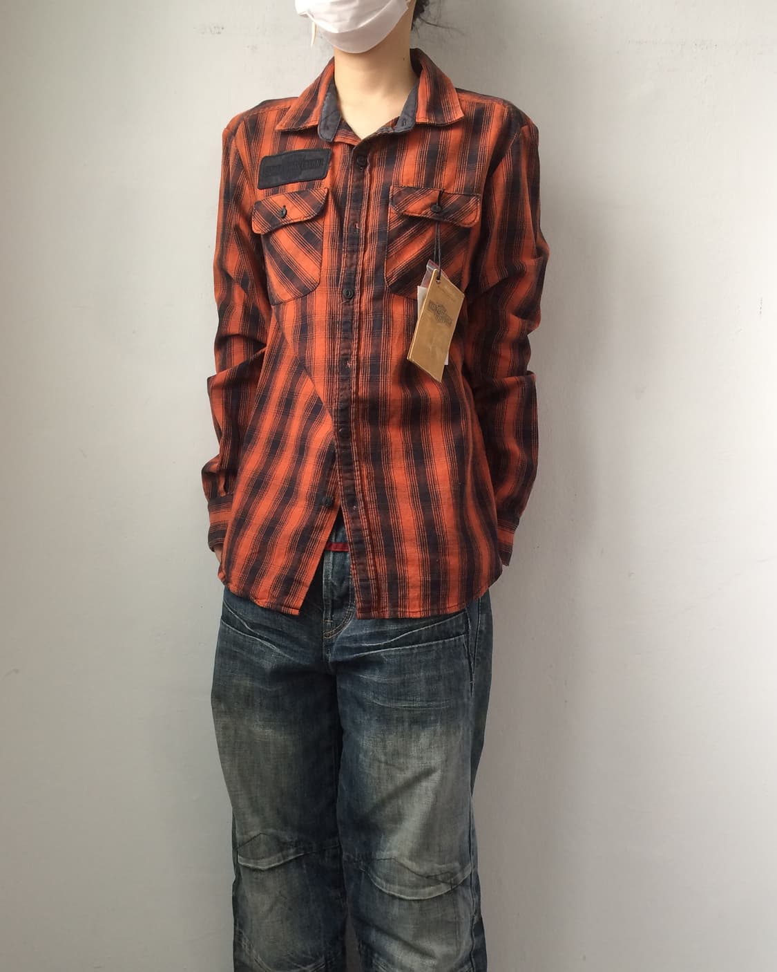 Harley Davidson check pattern shirt 상품이미지1