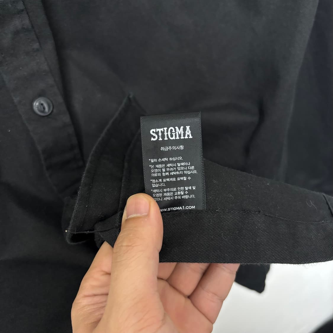 스티그마 블랙 워크 셔츠 상품이미지6