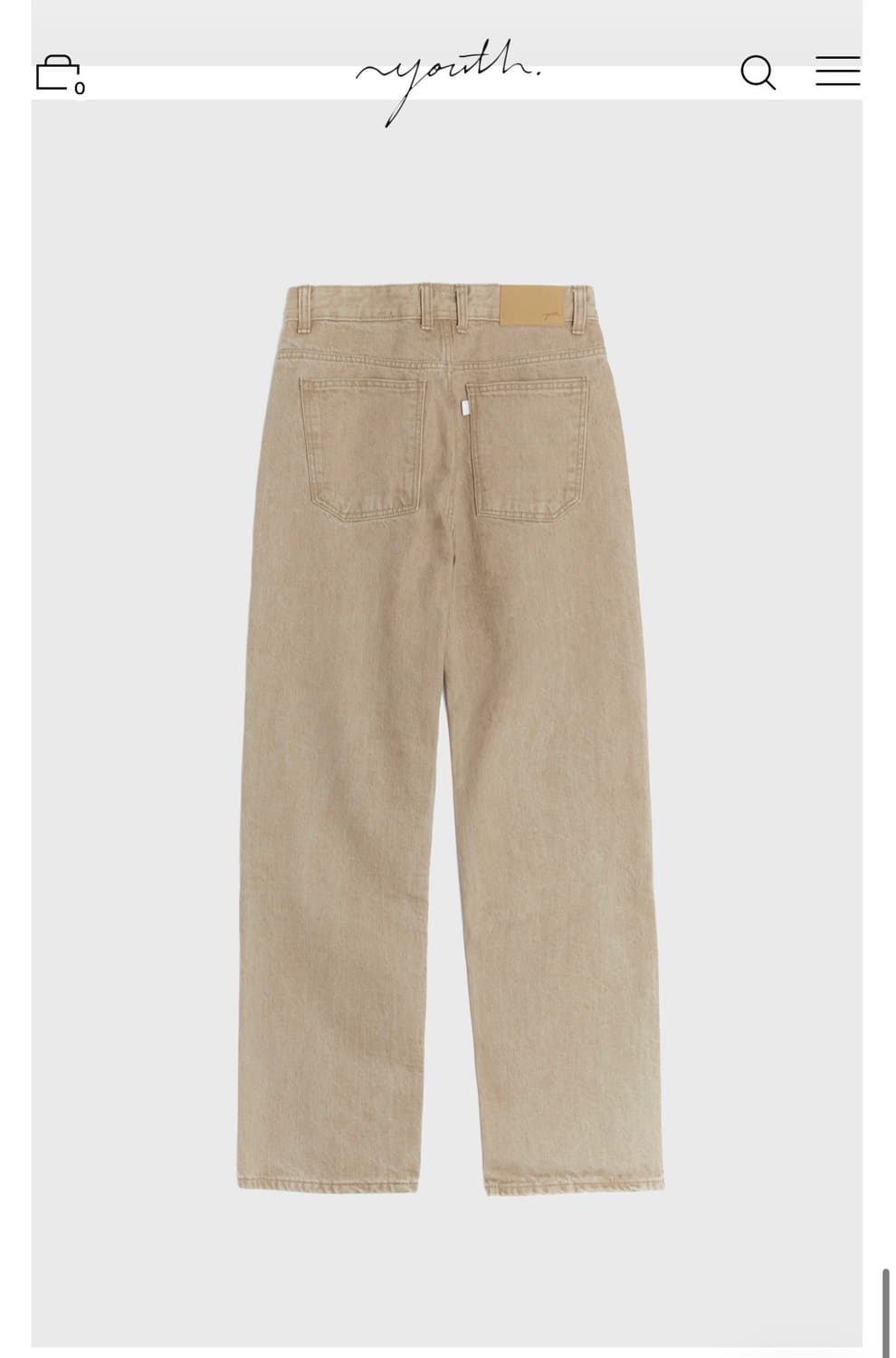 [L] youth straight denim sand beige 상품이미지2