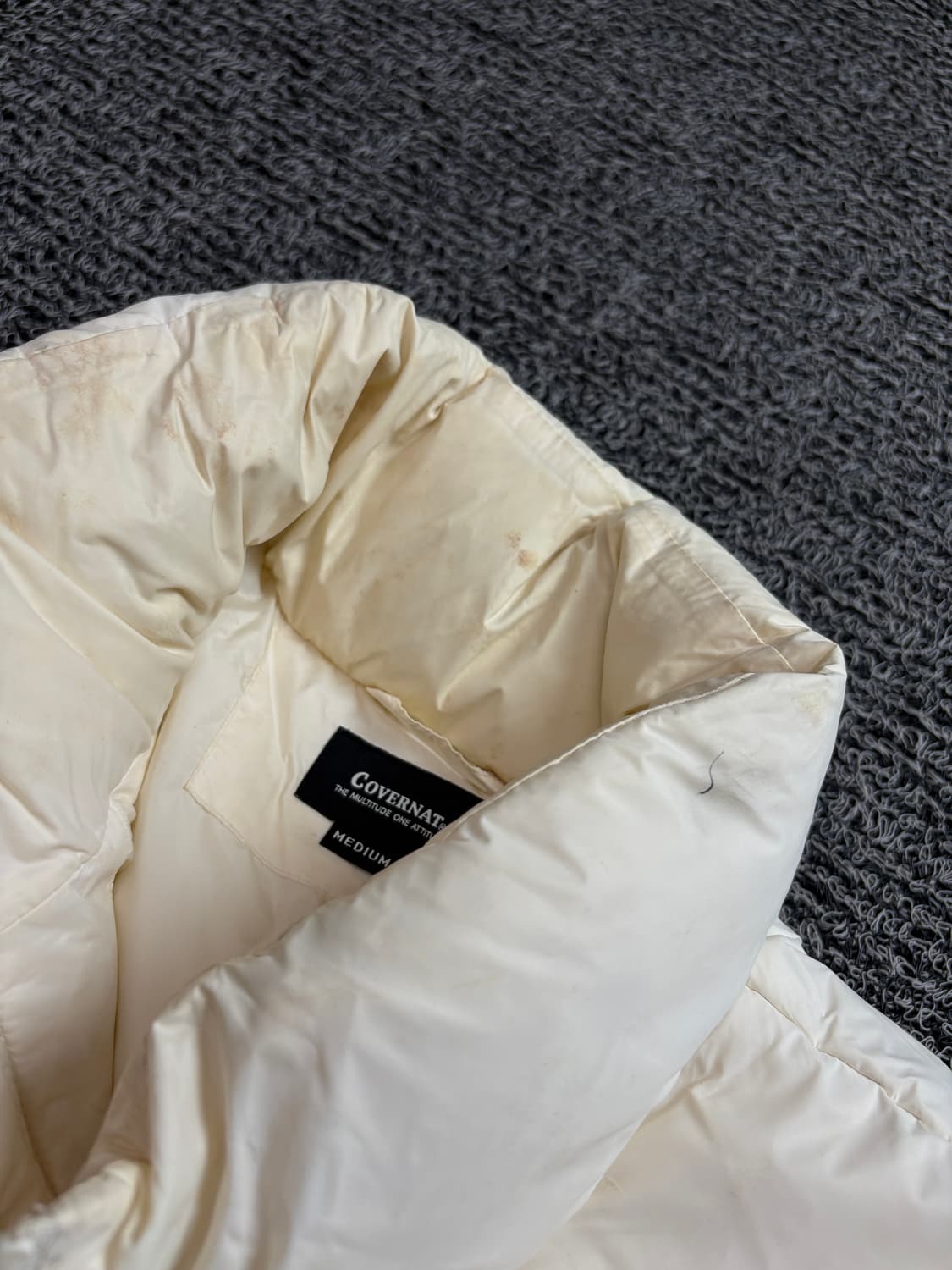 커버낫 아치로고 미니멀 구스 다운 패딩 2129 상품이미지5