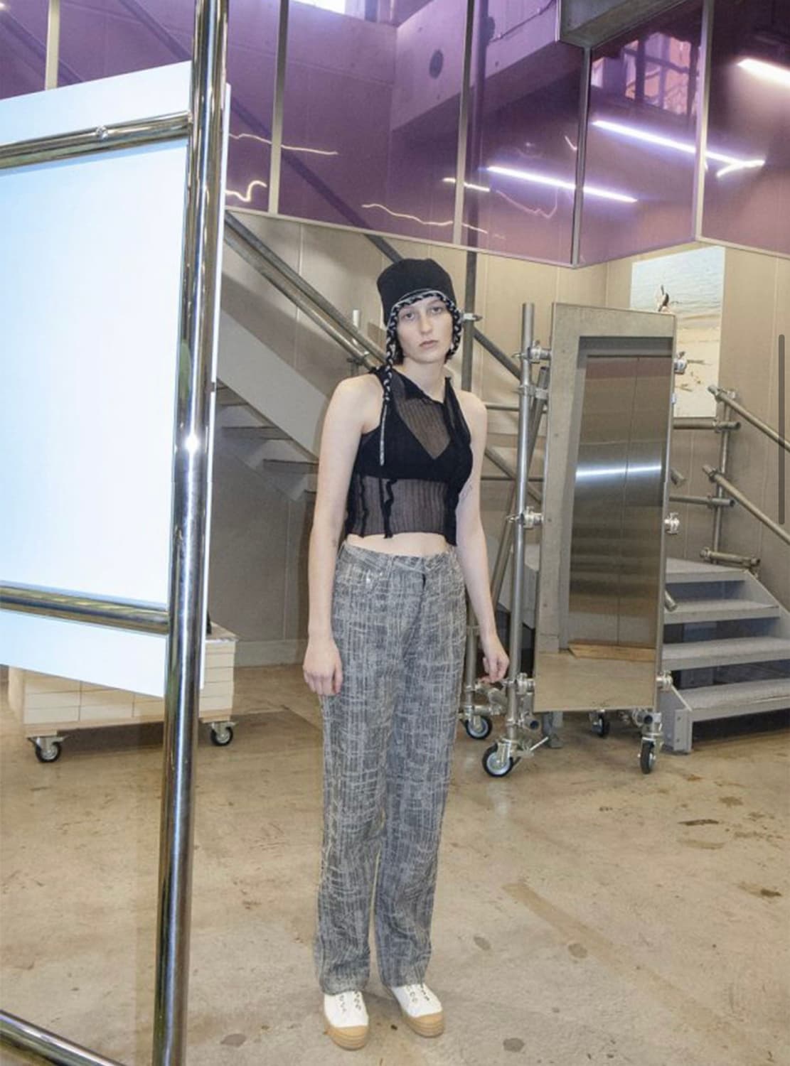 퍼버즈 perverze 스크래치드 자카드 팬츠 상품이미지1