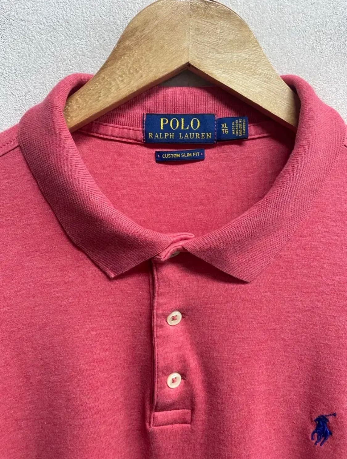 폴로 랄프로렌  핑크색 피케 폴로 셔츠 XL 상품이미지4