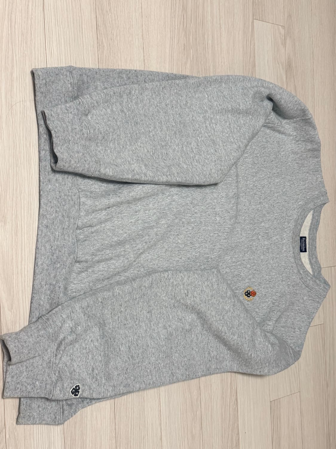 헤리티지 플로스 CREST WASHED 221 CREWNECK Grey 상품이미지2