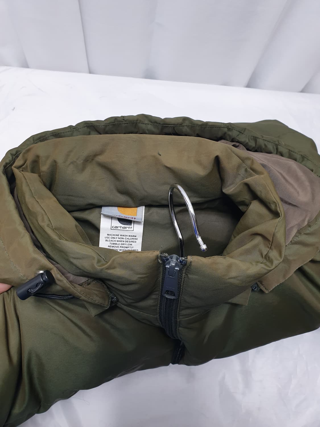 칼하트 후드 패딩 자켓 올리브 카키 xl 상품이미지8
