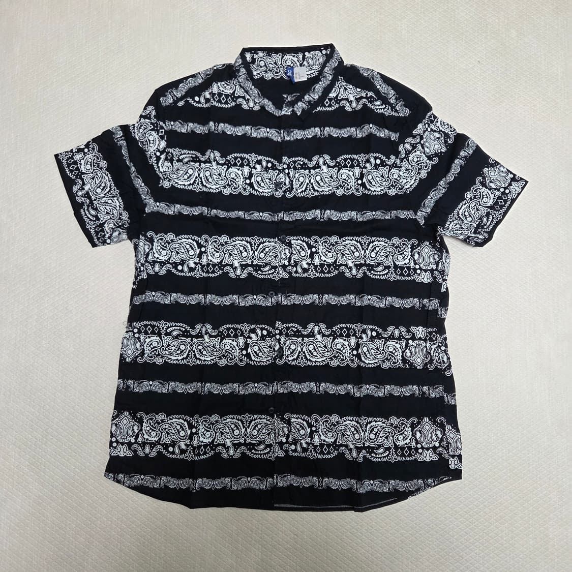 [XL] H&M 페이즐리 하와이안 반팔 셔츠 상품이미지1