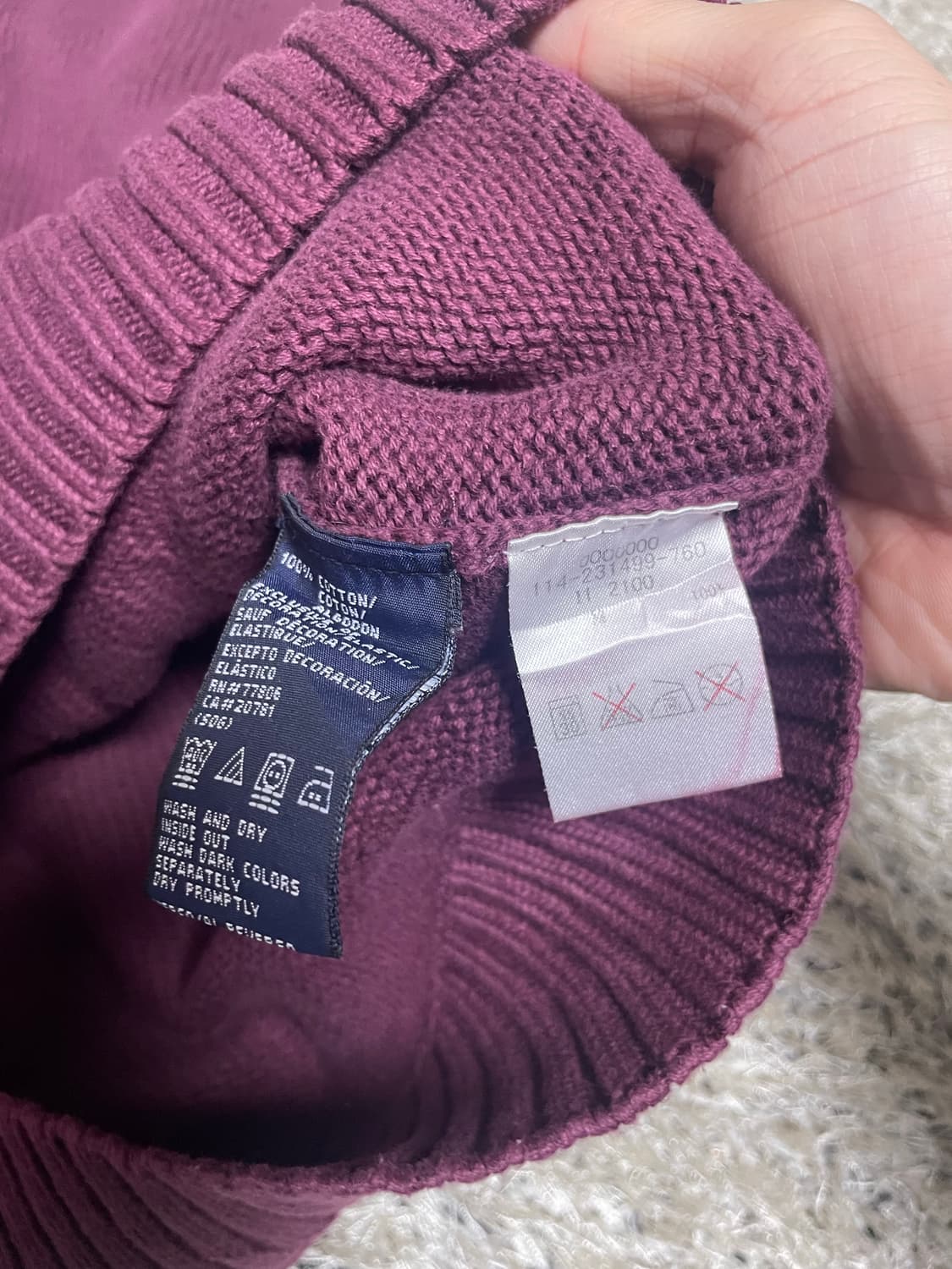 타미힐피거 버건디 니트 105 상품이미지5