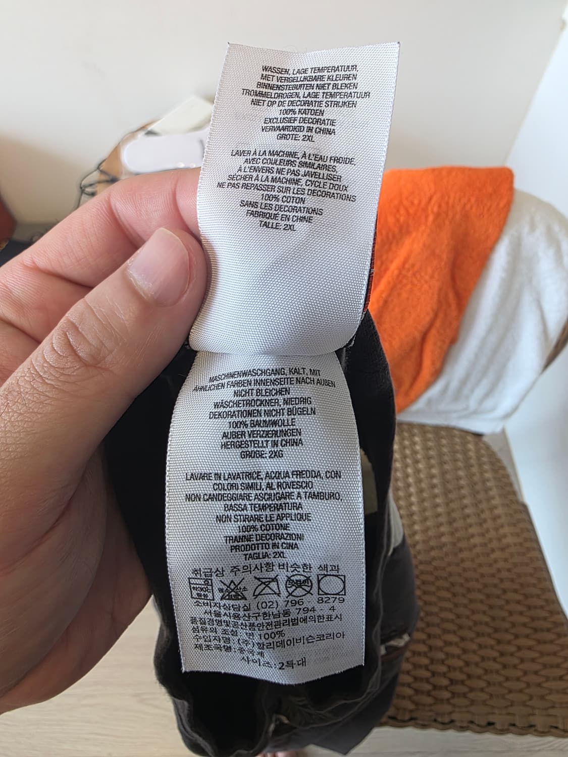 (USA 빈티지)할리데이비슨 블랙 타이다이 긴팔티셔츠 2XL 110 상품이미지8