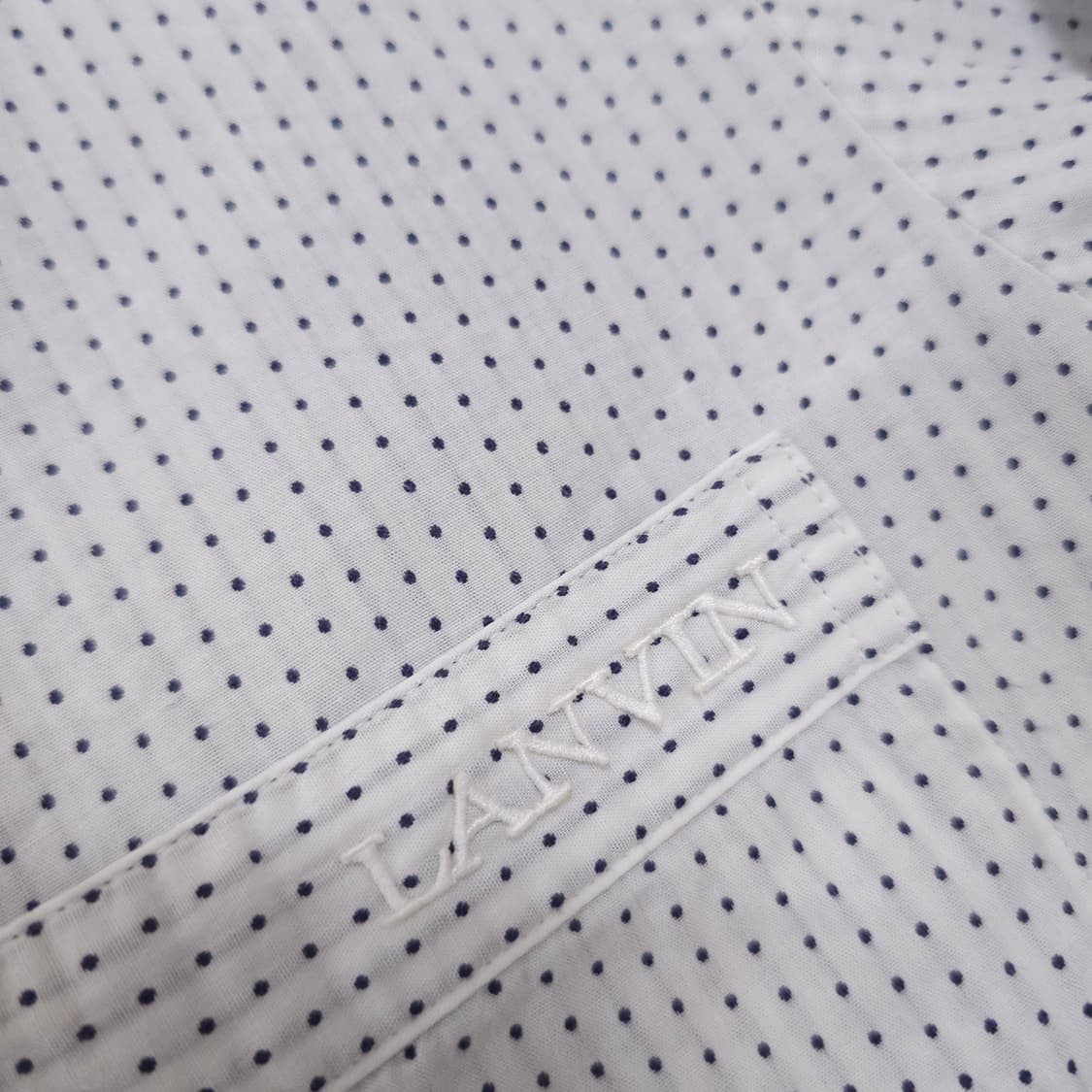 랑방 재팬 땡땡이 7부 셔츠 상품이미지3