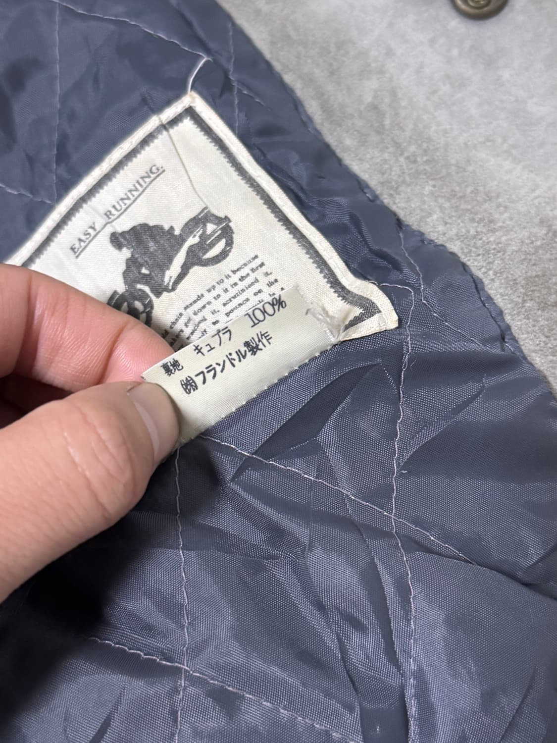 빈티지 스웨이드 소가죽 바시티 자켓 상품이미지5