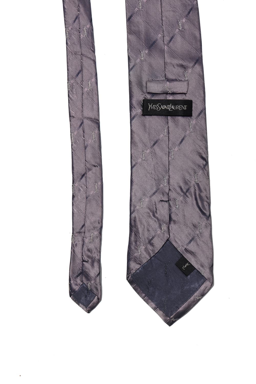 YSL 입생로랑 퍼플 실크 넥타이 상품이미지9