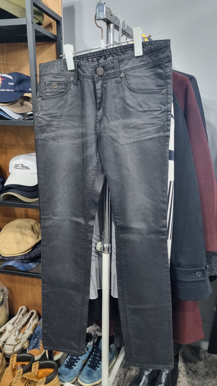 게스진 남성용 블랙그레이(코팅살짝섞인바지) 33size 새상품 상품이미지1