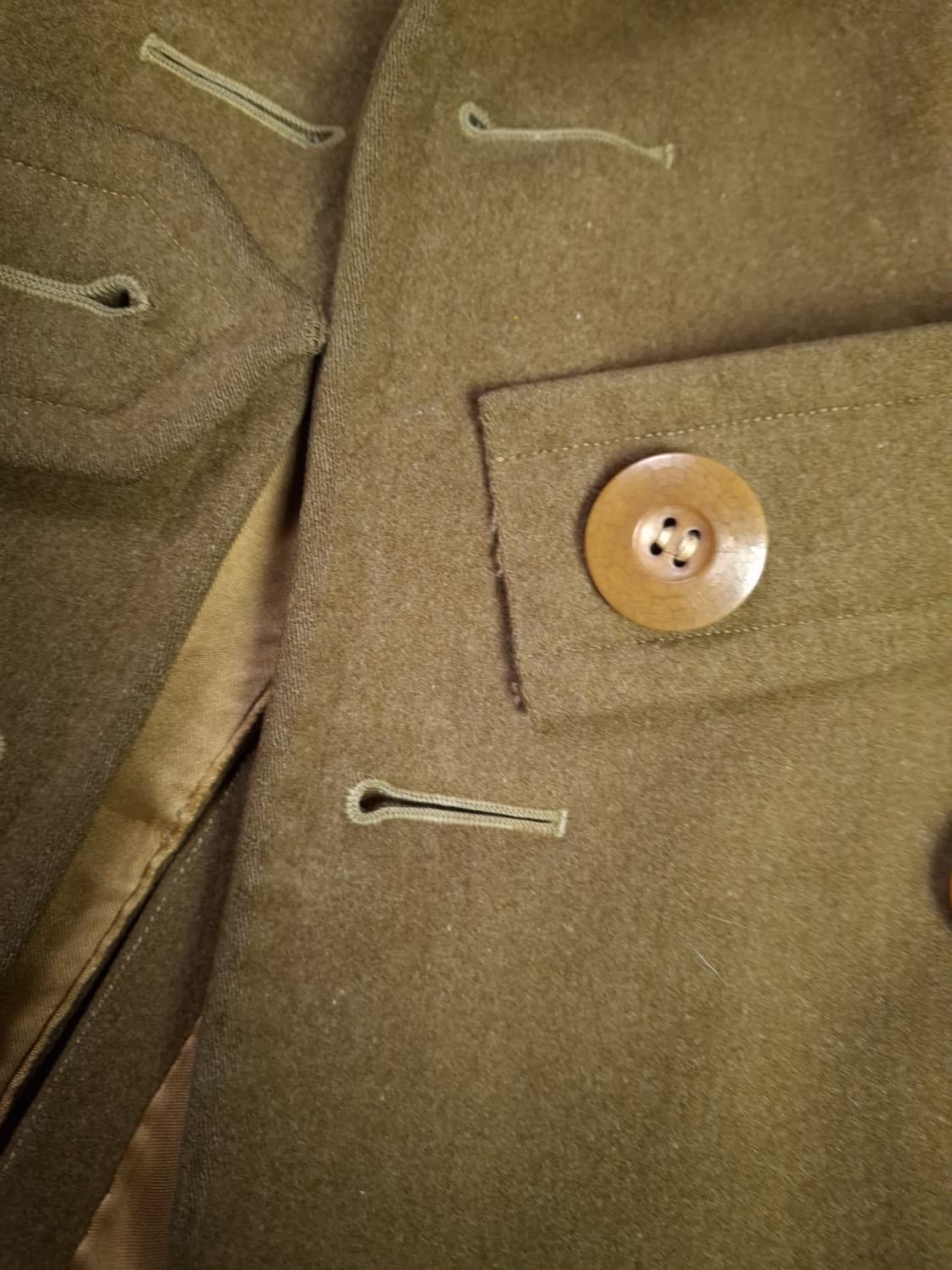 WW2 오리지날 미육군 장교용 매키노 울 코트 상품이미지7