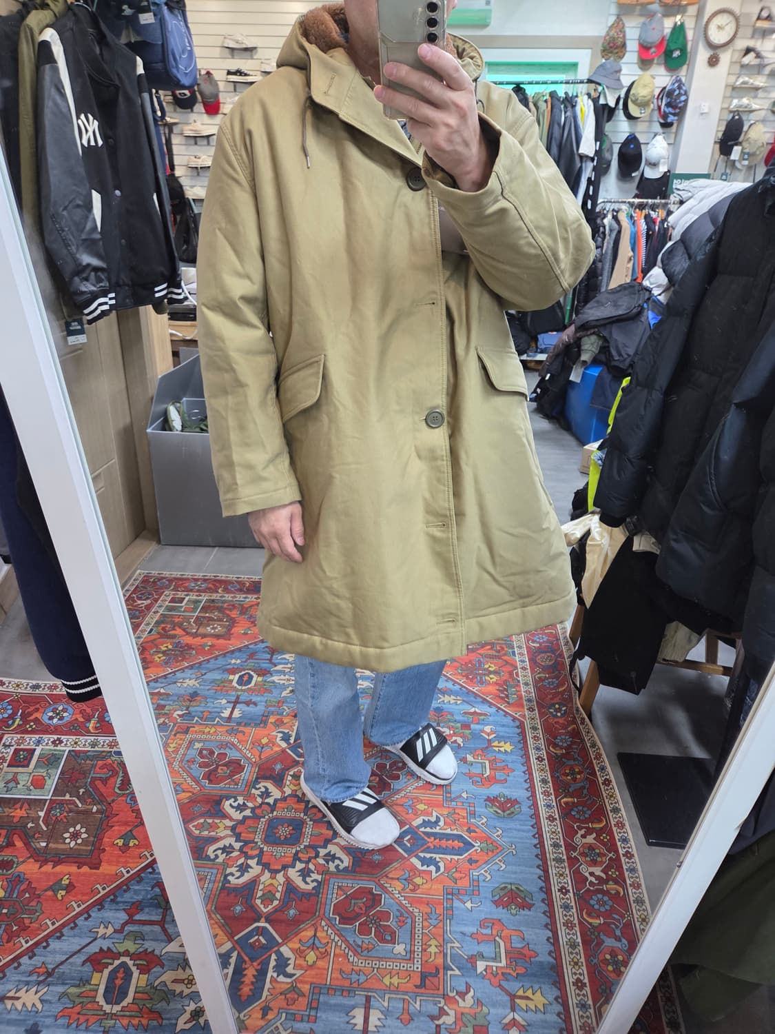 Gizemo 알파카 밀리터리 헤비웨이트 야상 코트 42 대략 L xl 상품이미지7