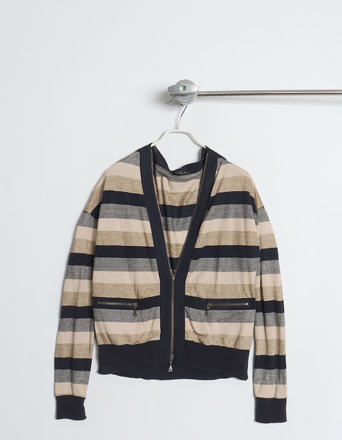 SVINSVING Border Pullzip Cardigan 상품이미지1