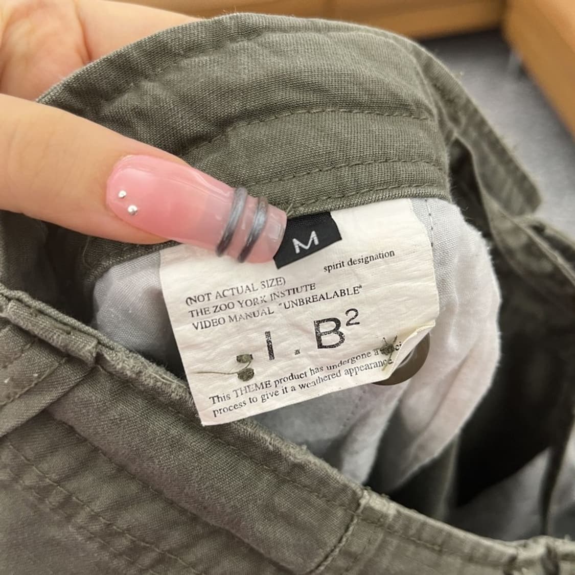 빈티지 스트릿 밀리터리 사파리 말차카키 카고 반바지 M C12281 상품이미지5