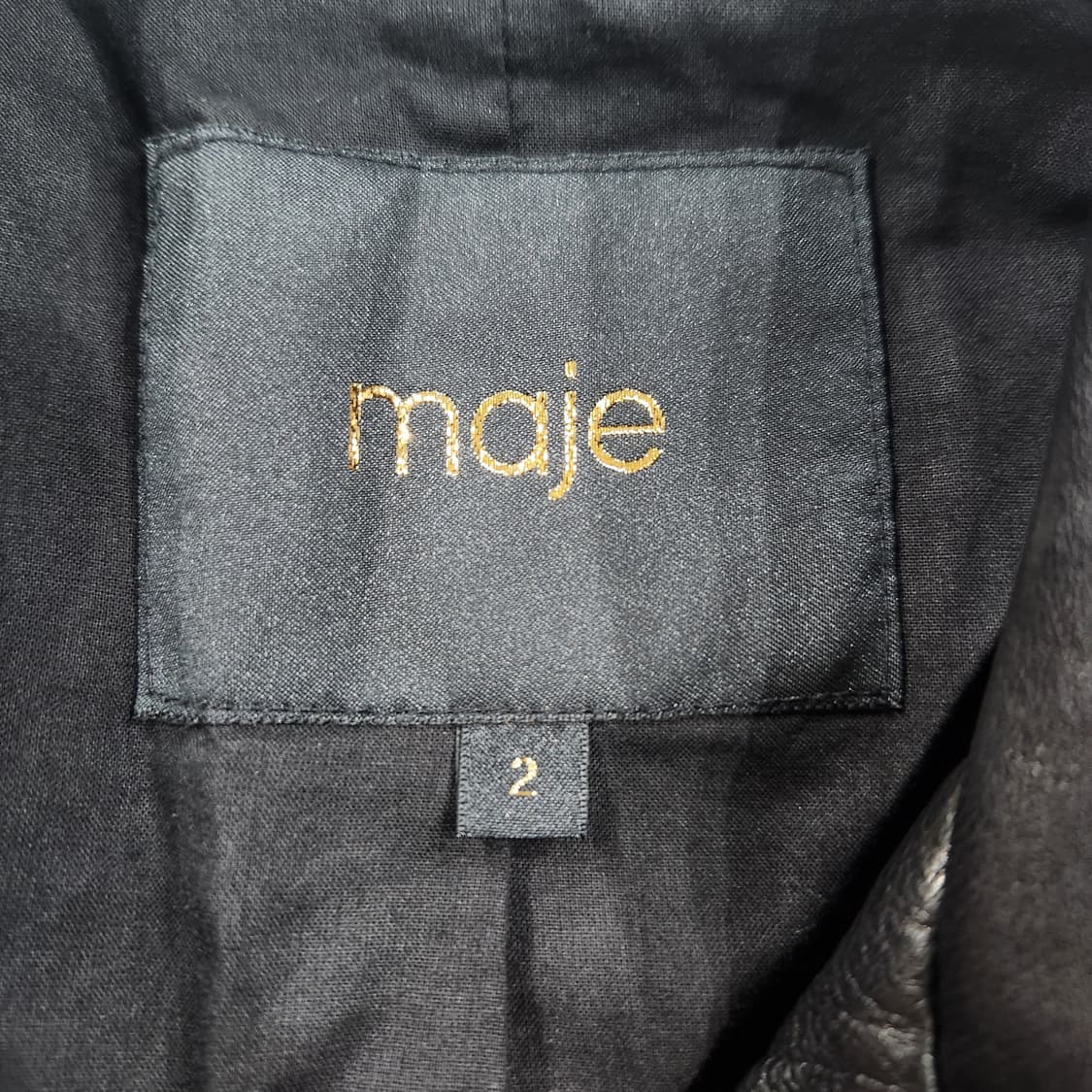 [여2]마쥬 블랙 양가죽 라이더 자켓[Y62-207] 상품이미지8