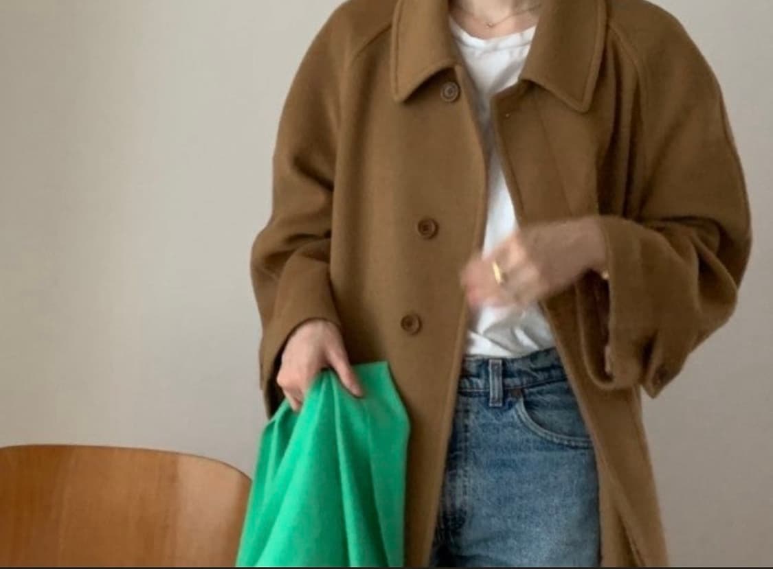 MONE  리본빛 맨하탄 카멜 코트 상품이미지1