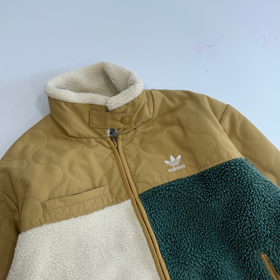 Adidas 아디다스 파이어버드 배색 후리스 누빔 자켓 상품이미지4