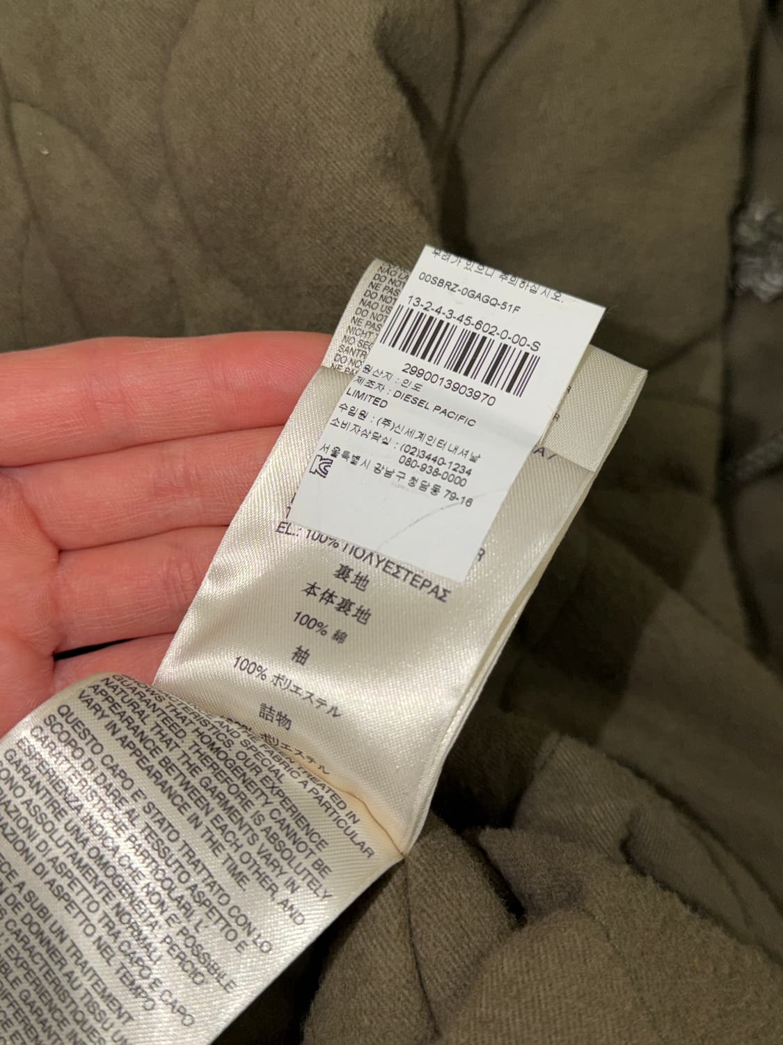 00s 디젤 레더 슬리브 피쉬테일 야상 상품이미지6