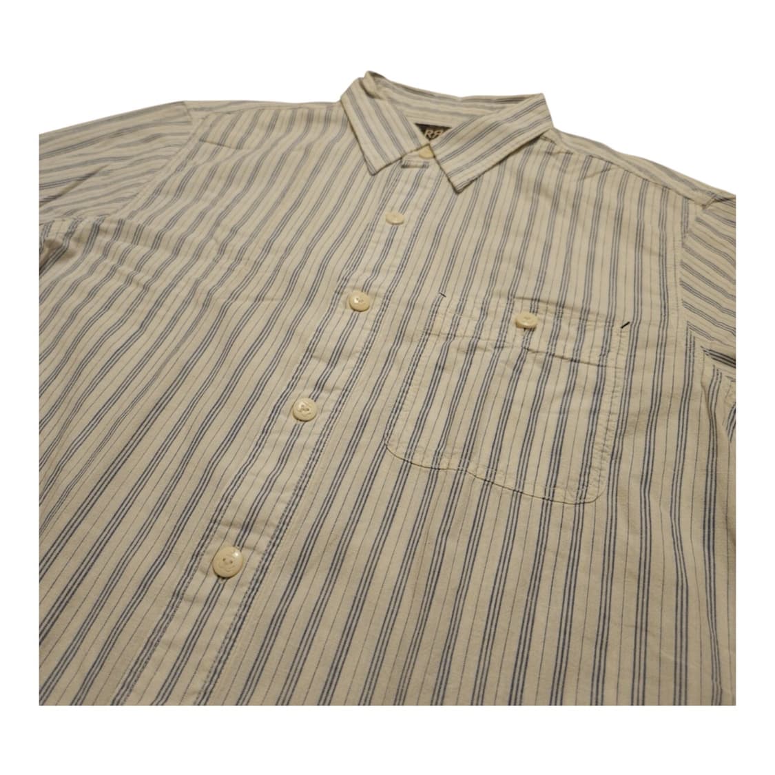RRL 스트라이프 워크 셔츠 오프화이트 상품이미지4