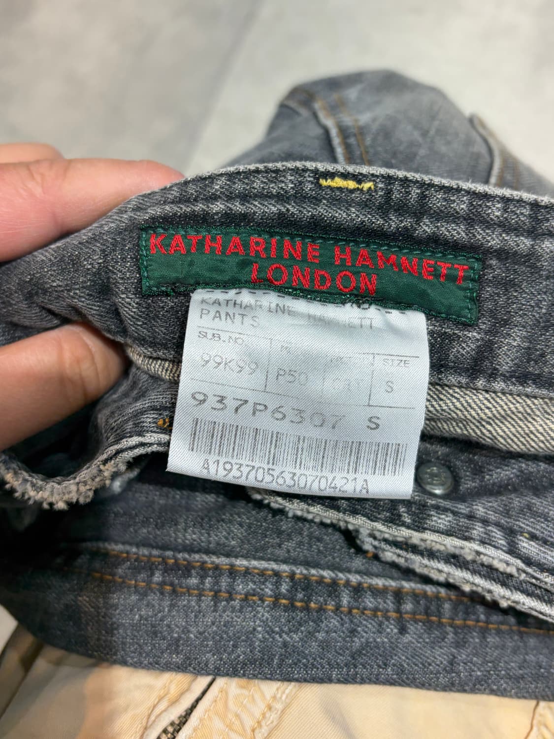 Katharine Hamnett London 포켓 흑청 데님 팬츠 상품이미지8