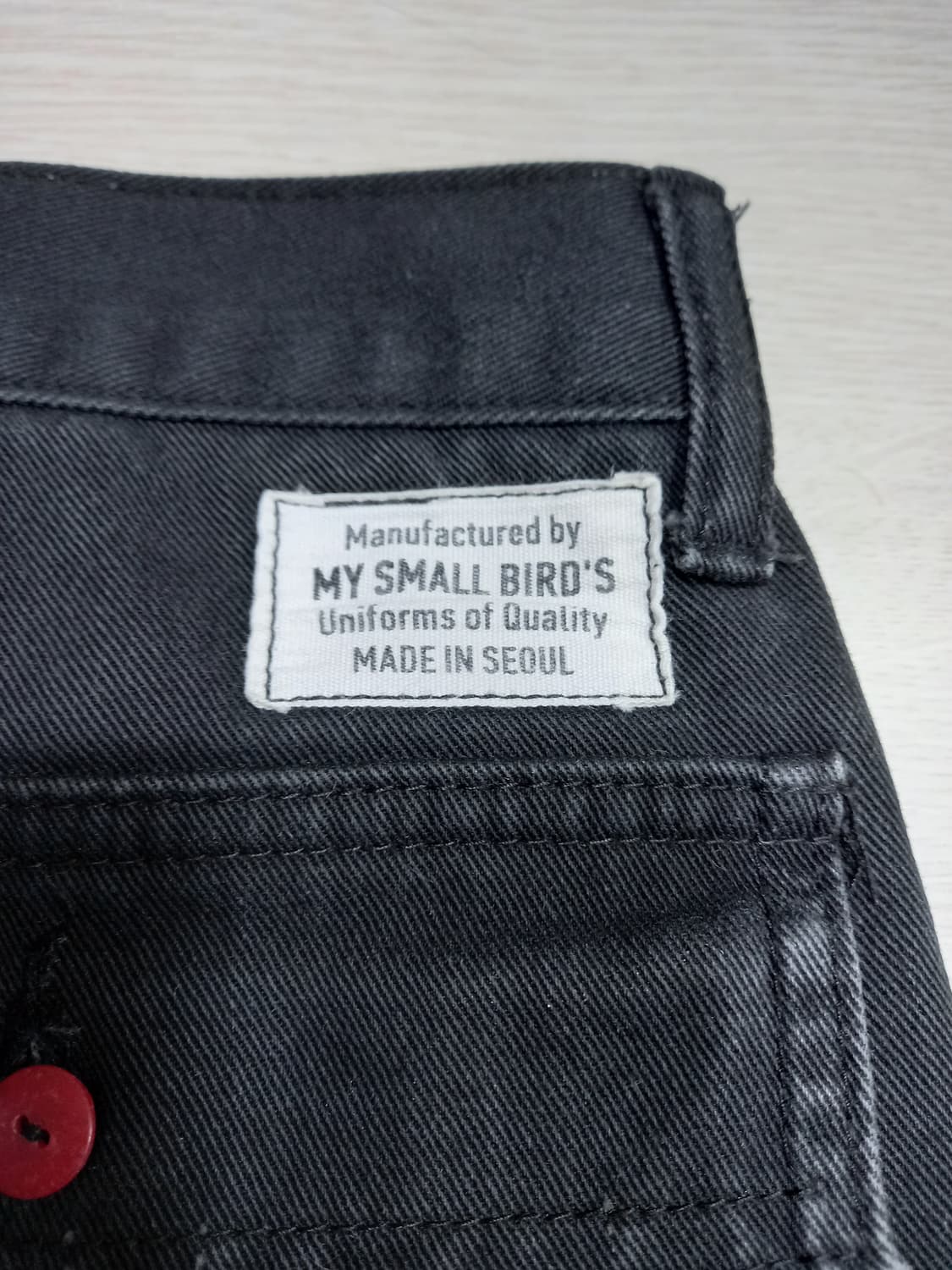 32 SMALL BIRD'S Seoul 퍼티그 팬츠 블랙 32-309 상품이미지5