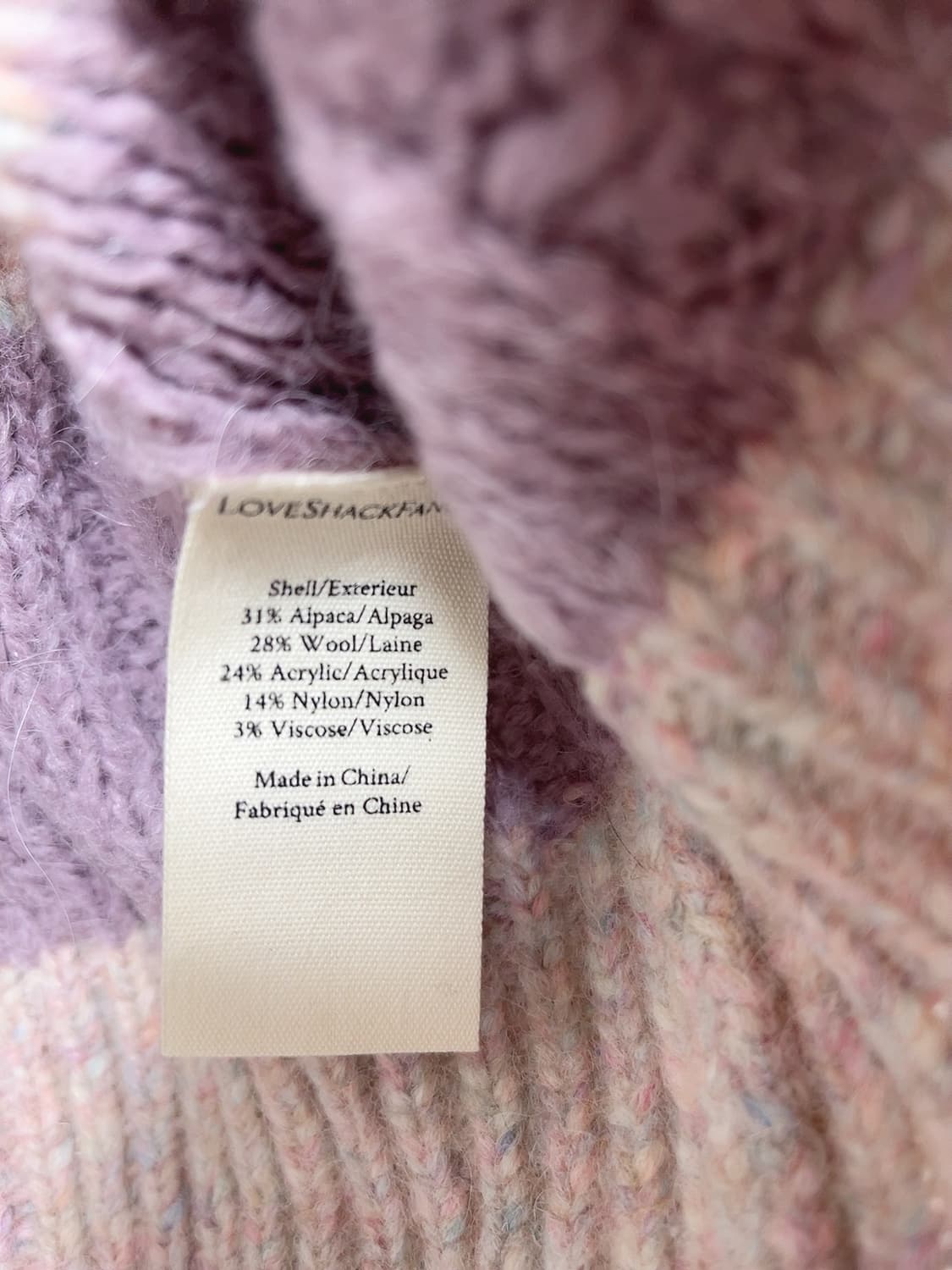 러브 쉑 팬시 알파카 폼폼 라벤더 핑크 가디건 상품이미지10