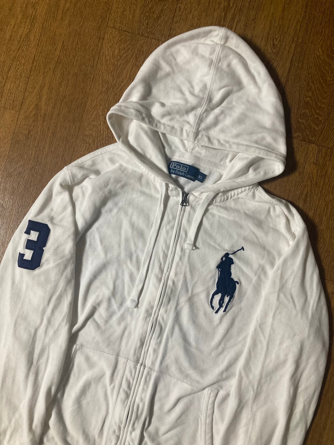 폴로 빅포니 화이트 후드집업 상품이미지1