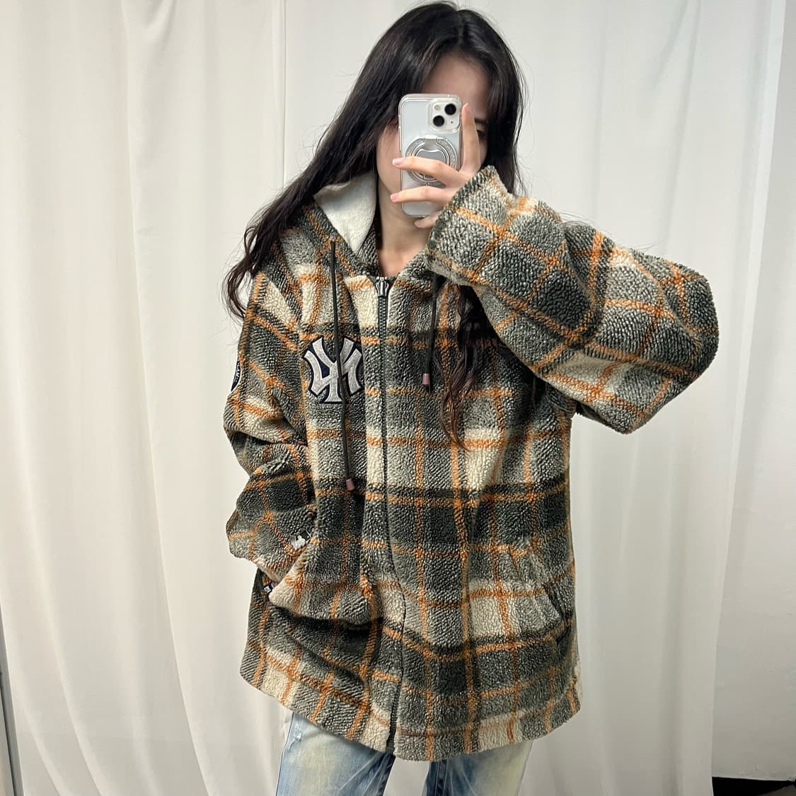 MLB Tartan Check Fleece 상품이미지1