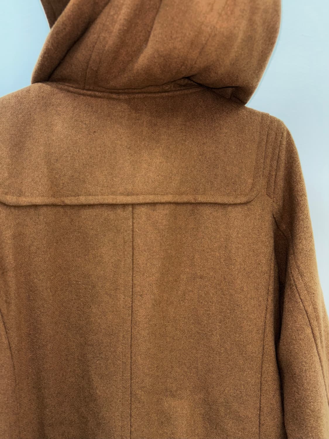 빈티지 브라운 후드 더플 코트 상품이미지9