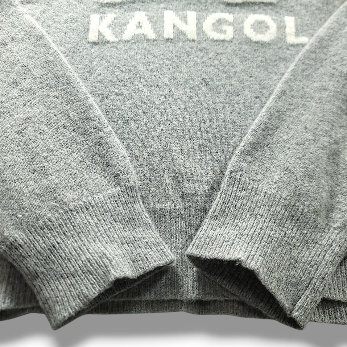 [L] 캉골 멜란지그레이 빅 심볼 니트 상품이미지7