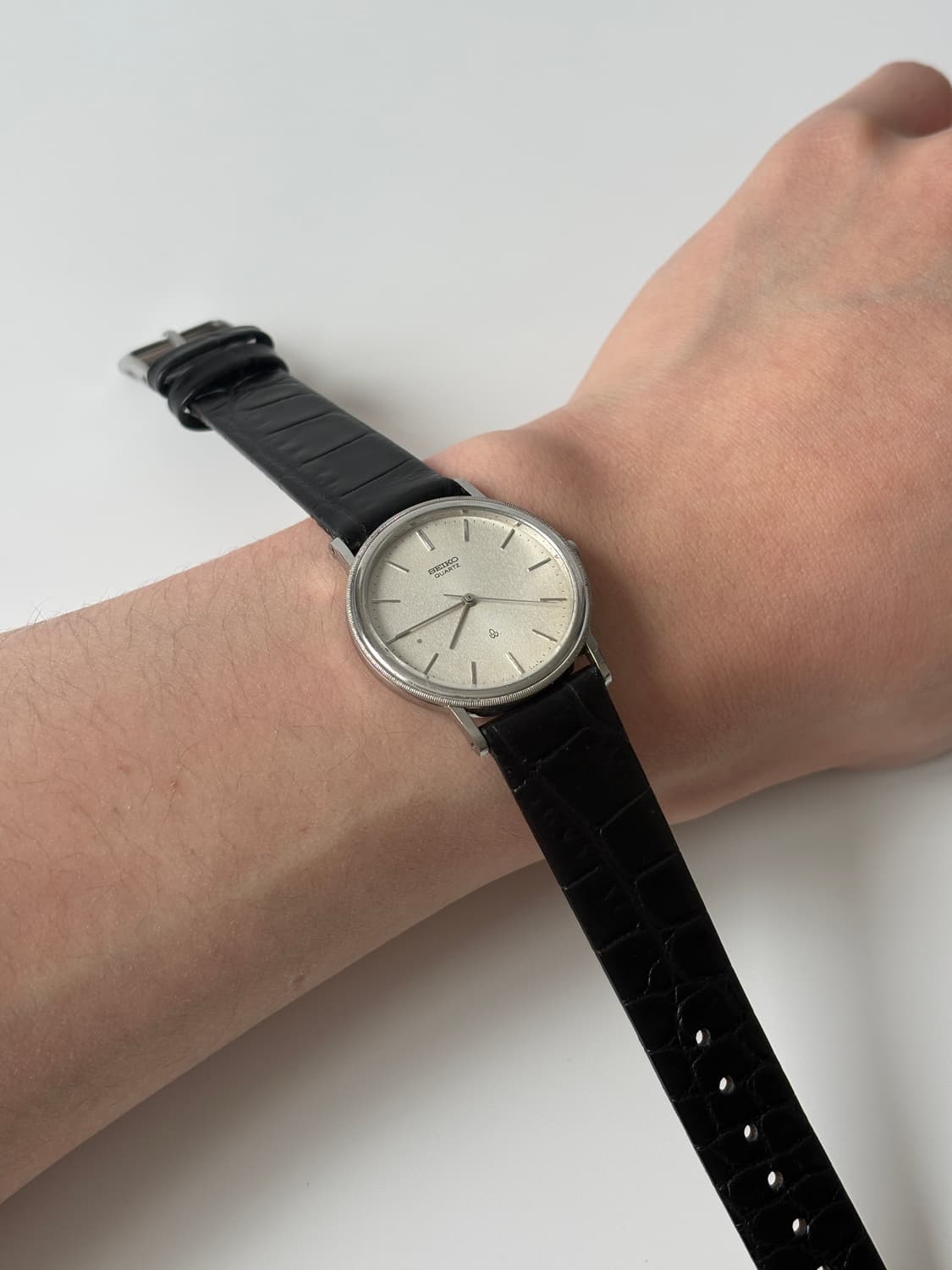 1980년대 코인 베젤 실버 쿼츠 남성 상품이미지8