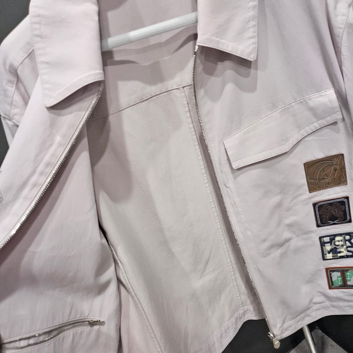 에르메스 페가수스 레더 패치 쇼라인 셔츠자켓 상품이미지6