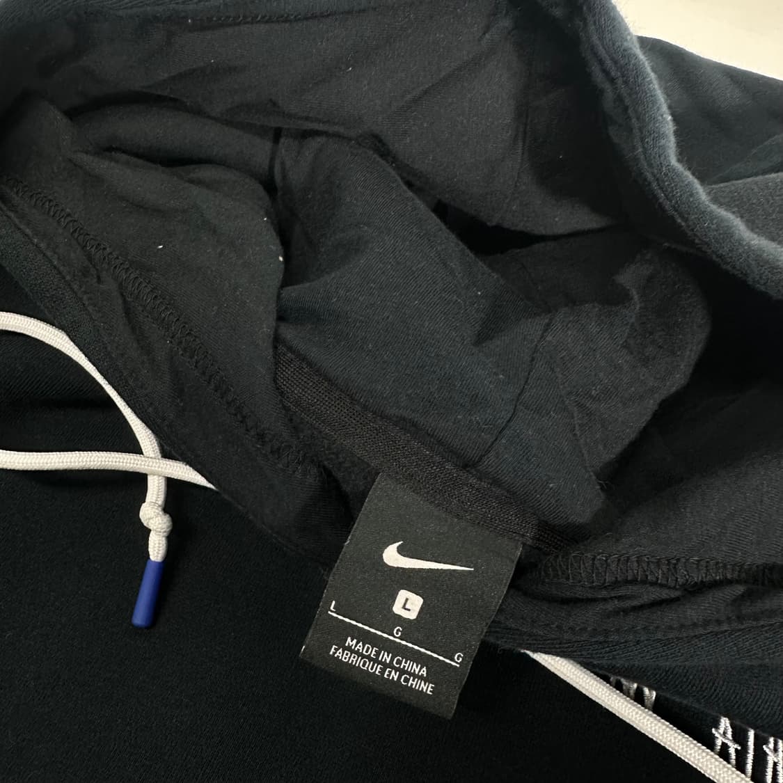 L 나이키 블랙 어센틱스우시 면 후드티 상품이미지4